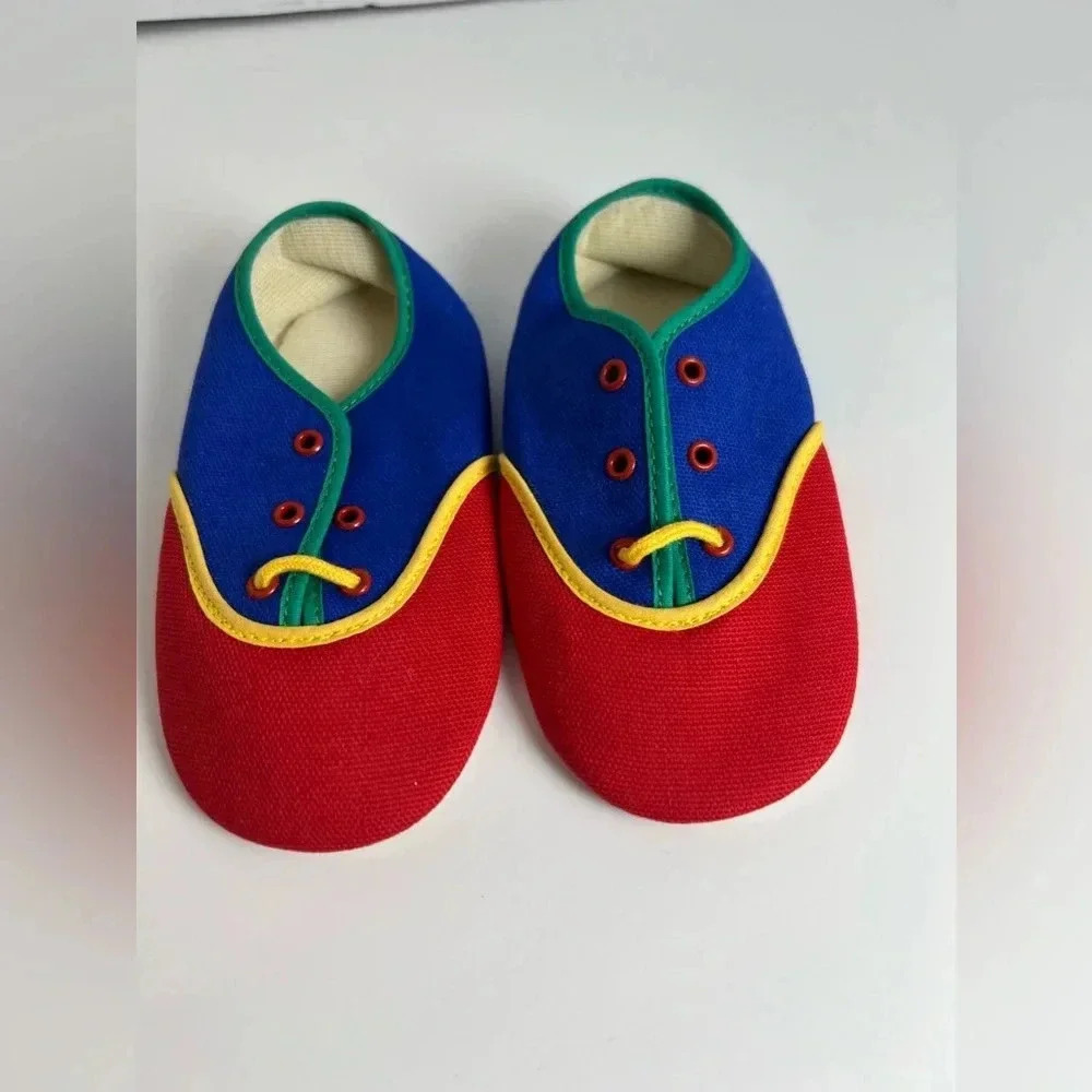Vintage Playskool Crib Shoes Red, Blue, Green, Yellow